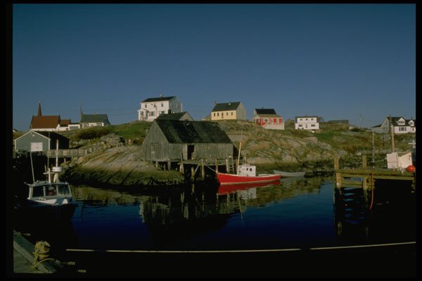 371010 Harbor, Peggy's Cove, Nova Scotia A4 Photo Print