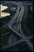 371034 Gardiner Expressway At Dusk, Toronto, Ontario A4 Photo Print