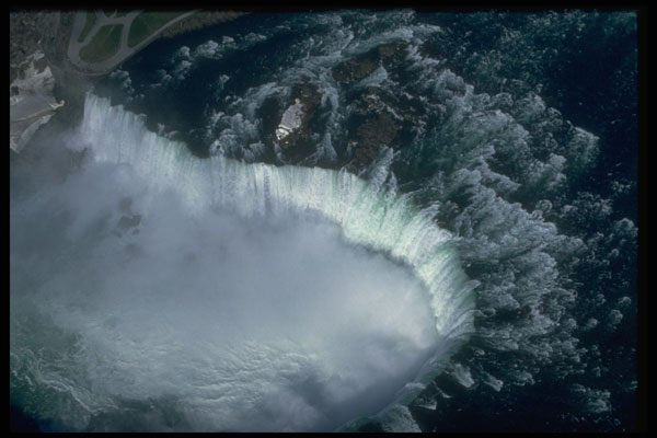 371041 Helicopter Ride Over The Falls, Niagara Falls, Ontario A4 Photo Print
