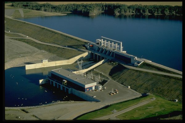 371050 Dam, Nipawin, Saskatchewan A4 Photo Print