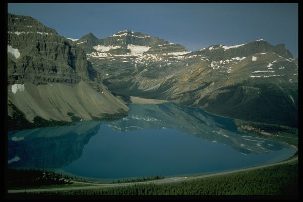 371058 Bow Lake, Icefields Parkway, Alberta A4 Photo Print