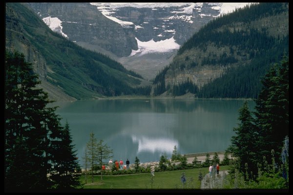 371064 Reflections, Lake Louise, Alberta A4 Photo Print