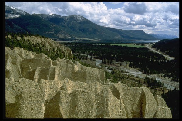 371085 Hoodoos, Dutch Creek, Fairmont, Hot Springs, B.C. A4 Photo Print
