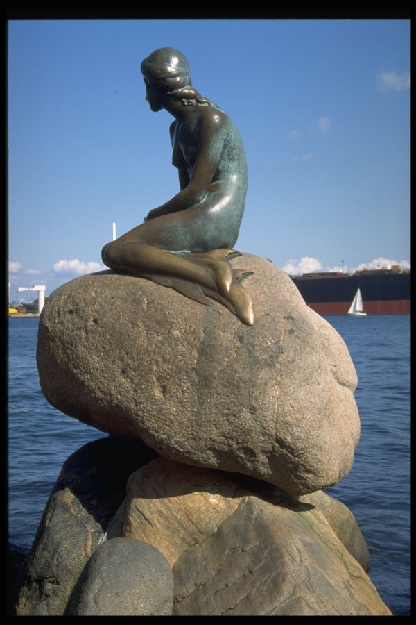 372019 The Little Mermaid Bronze Sculpture A4 Photo Print