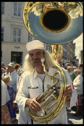 372049 Playing Music On The Street A4 Photo Print
