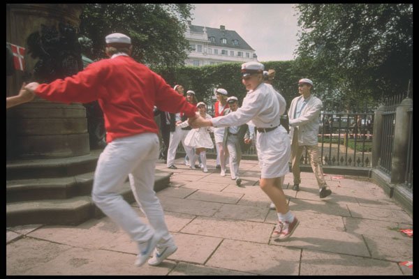 372097 Students Dance Around Krinsen On Kongens Nytorv A4 Photo Print