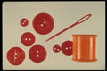373097 Buttons, Spool And Needle A4 Photo Print
