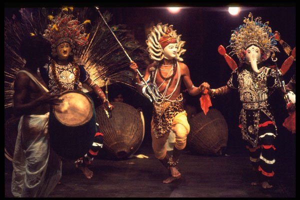 375094 Chau Dancers In Masks Visiting Company From India A4 Photo Print