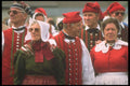 376002 Danish Folk Costumes A4 Photo Print