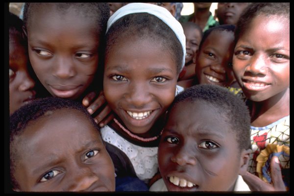 376015 Children Playing On The Street, Lagos, Nigeria A4 Photo Print