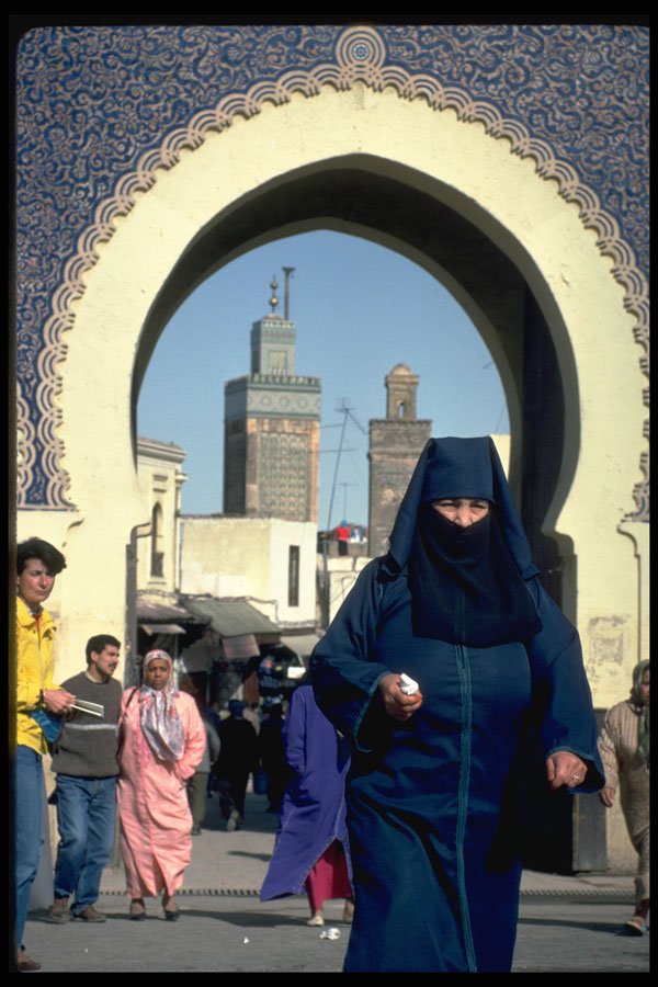 376022 Green Gate ', Fez, Morocco A4 Photo Print