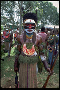 376036 Painted Man With Cigarette, Papua New Guinea Mt. Hagen A4 Photo Print