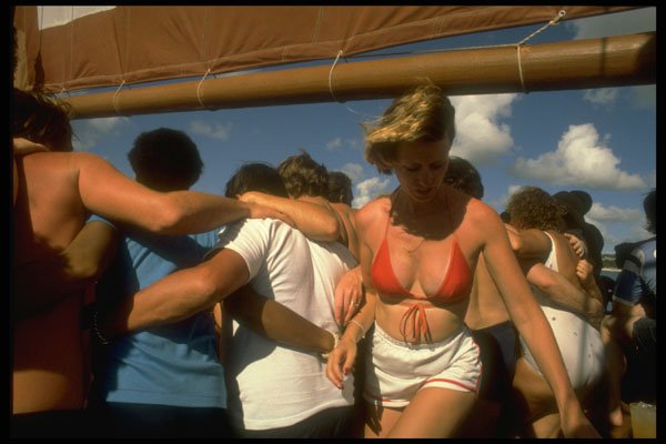 376072 Partying And Dancing On Jolly Rogers, Barbados A4 Photo Print