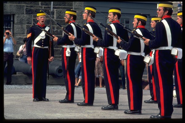 376073 Historic Citadel Guards Perform A4 Photo Print