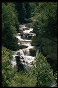 377017 Smelt Brook Falls On Cabot Trail, Cape Breton, Canada A4 Photo Print