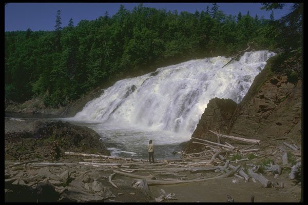 377056 Magpie High Falls, Wawa, Ontario, Canada A4 Photo Print