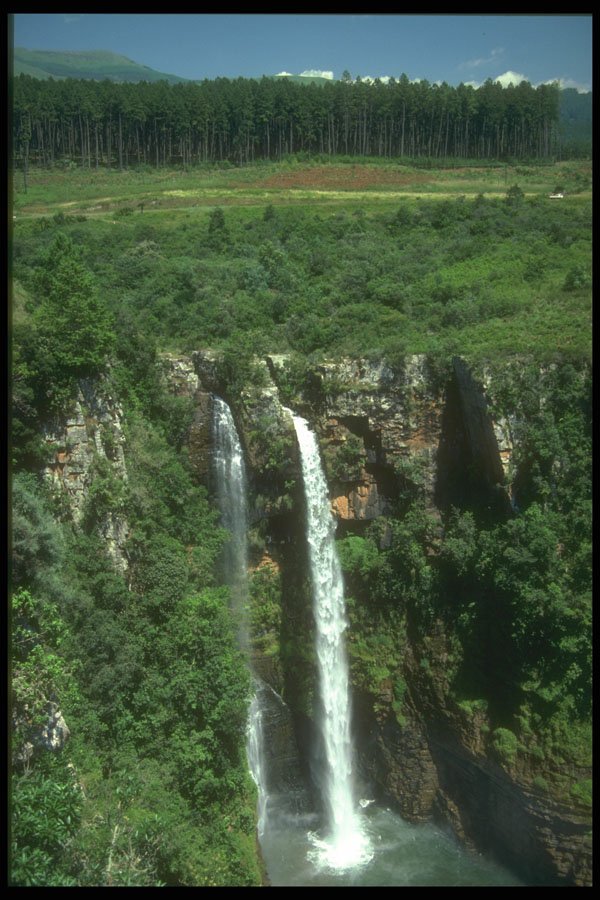 377095 South African Easter Transvaal Mountains Waterfall A4 Photo Print