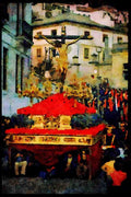 379009 Holy Week, Paso In Granada A4 Limited Edition Watercolour Print