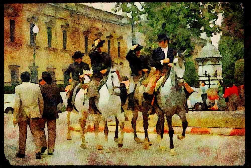 379010 Spring Fair, Feria A4 Limited Edition Watercolour Print