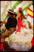 379011 Spring Fair, Feria A4 Limited Edition Watercolour Print