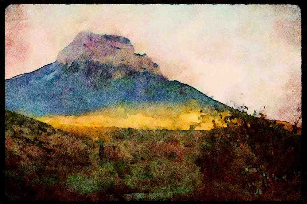 379015 Landscape, Pena Montanesa Near Ainsa A4 Limited Edition Watercolour Print