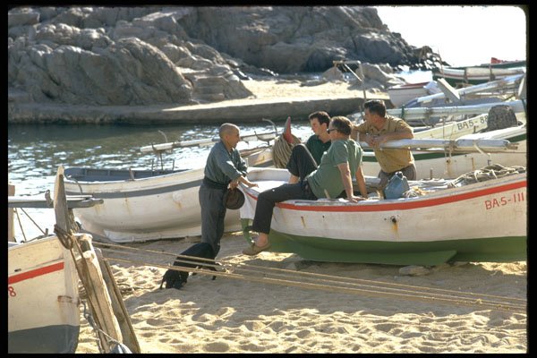 379020 Fisherman And Boats, Calella, Costa Brava A4 Photo Print