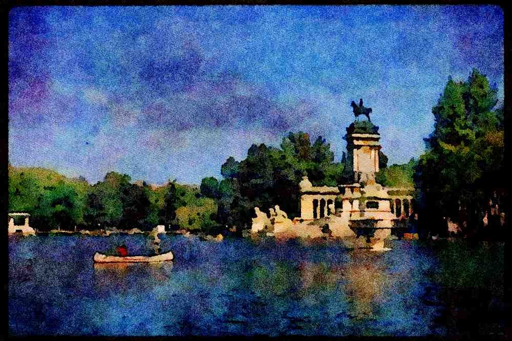 379023 Retiro Park, Madrid A4 Limited Edition Watercolour Print