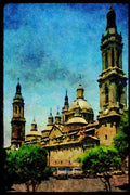 379027 Cathedral, Zaragoza A4 Limited Edition Watercolour Print