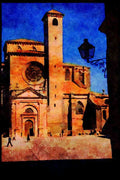 379028 Cathedral, Siguenza A4 Limited Edition Watercolour Print