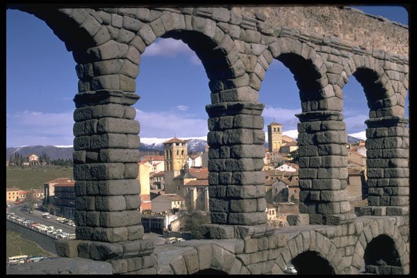 379033 Aqueduct Close up, Segovia A4 Photo Print