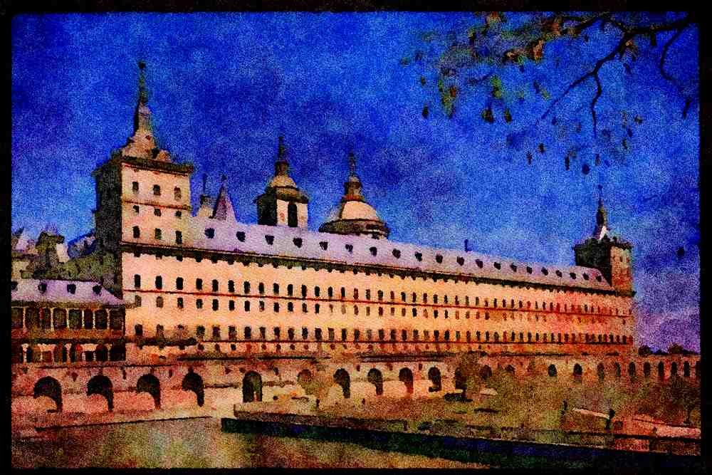 379035 Palace, El Escorial A4 Limited Edition Watercolour Print