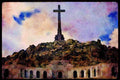 379037 Valley Of The Fallen Monument A4 Limited Edition Watercolour Print