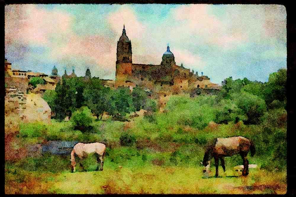 379039 Roman Bridge, Salamanca A4 Limited Edition Watercolour Print