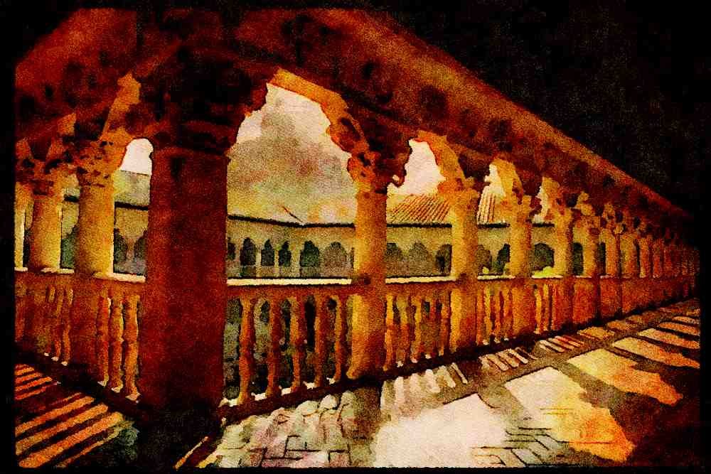 379041 Convent Of Las Duenas, Salamanca A4 Limited Edition Watercolour Print