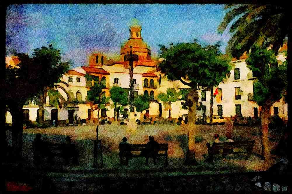 379054 Carmona, Near Seville A4 Limited Edition Watercolour Print