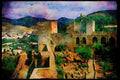 379055 Alhambra Walls, Granada A4 Limited Edition Watercolour Print