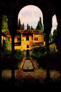 379059 Generalife Gardens And Fountain, Granada A4 Limited Edition Watercolour Print