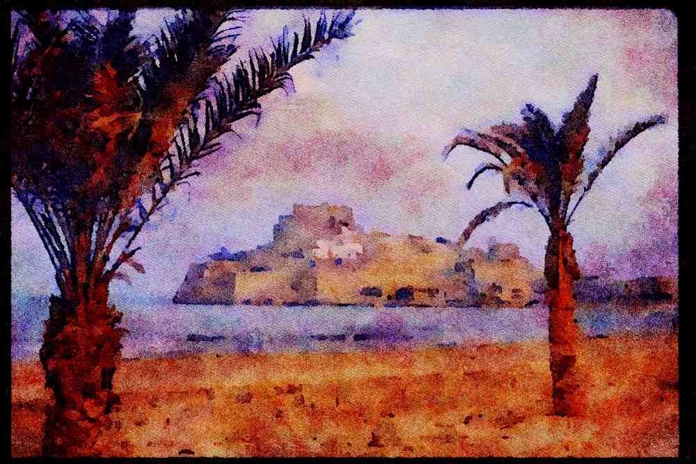379066 Pensicola Near Valencia A4 Limited Edition Watercolour Print