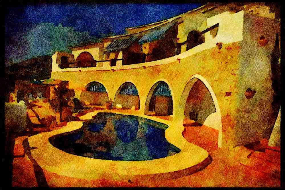 379072 Casa Sundial, Moraira A4 Limited Edition Watercolour Print