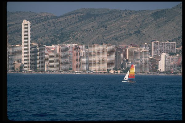 379075 Benidorm Harbor A4 Photo Print