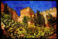 379085 Alcazaba Castle, Almeria A4 Limited Edition Watercolour Print