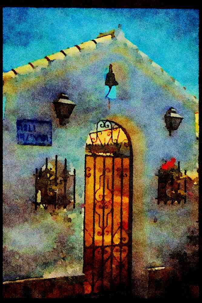379086 Spanish Style Door, Marbella A4 Limited Edition Watercolour Print
