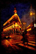 379087 Madrid Night Life A4 Limited Edition Watercolour Print