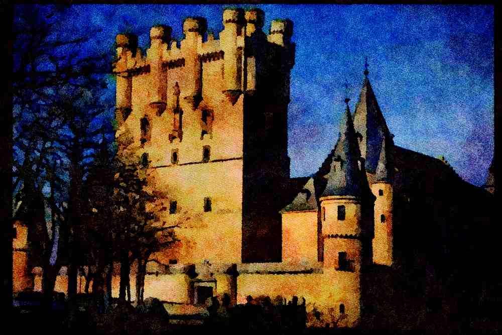 379097 Segovia's Alcazar A4 Limited Edition Watercolour Print