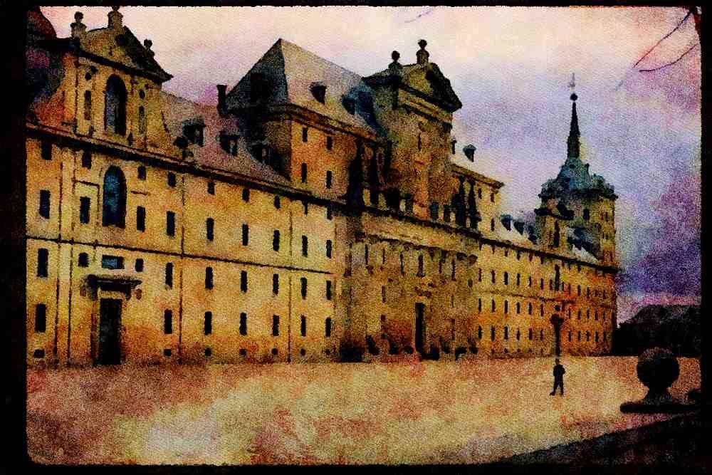 379098 Monastery, El Escorial A4 Limited Edition Watercolour Print
