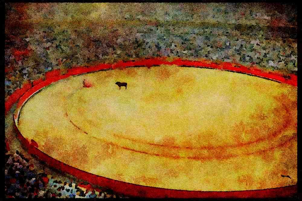 379099 Bullring, Pamplona A4 Limited Edition Watercolour Print
