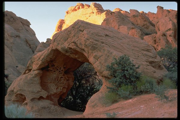 380041 Red Rock Arch Just North Of Hurricane, Utah A4 Photo Print