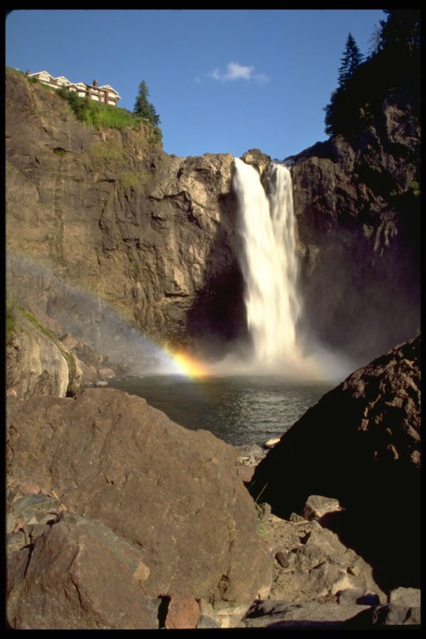 380078 Snoqualmie Falls From Below, Washington A4 Photo Print