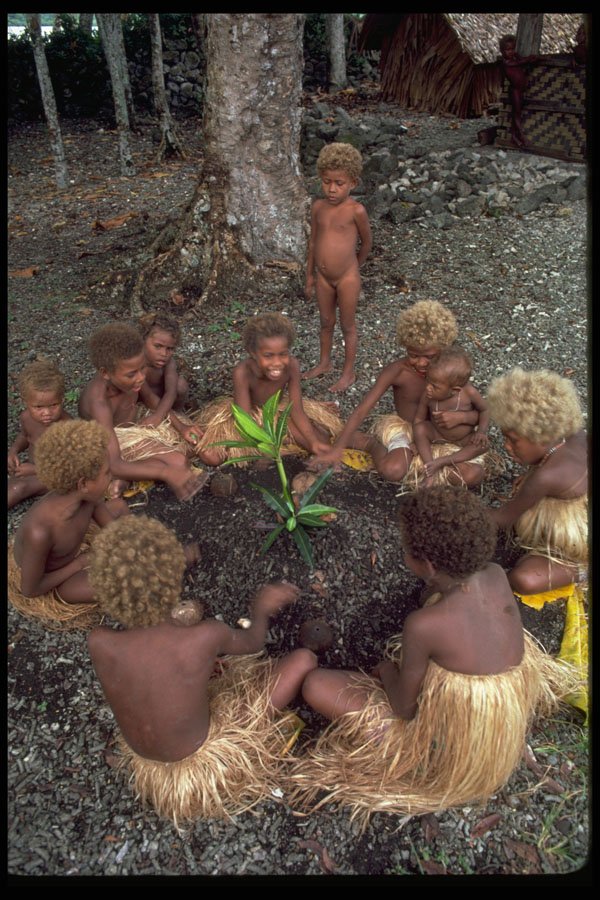 381001 Aliki Village Children, Solomon Islands A4 Photo Print