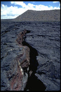 381010 Crack In Lava, Bartolome Island, Galapagos Islands A4 Photo Print